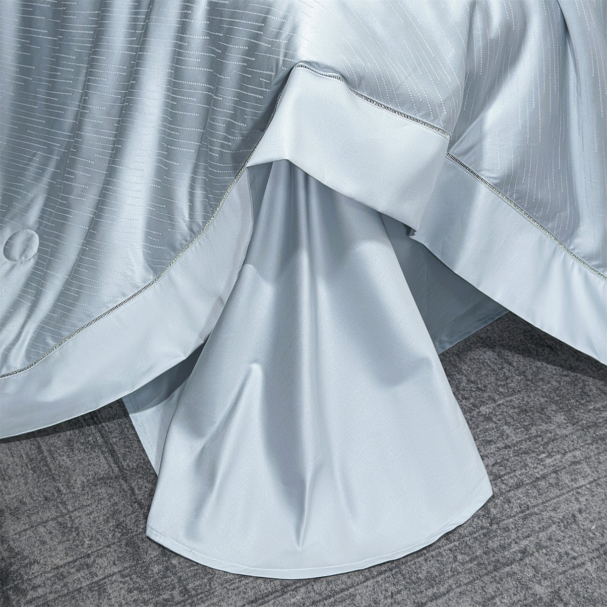 91家纺网 家纺一手货源 找家纺 岚司羽 2026春夏新款天丝棉银丝提花夏被四件套夏凉被空调被 璀璨星空 -明蓝