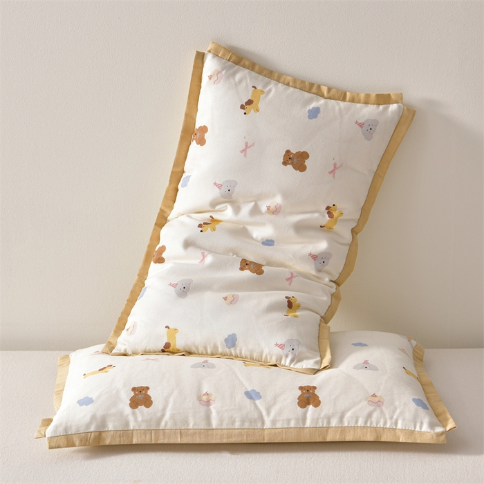 （总）小桃姐家纺 2025新款全棉棉花枕 纯棉全棉卡通棉花枕 纯棉儿童枕芯30*50cm  可拆洗