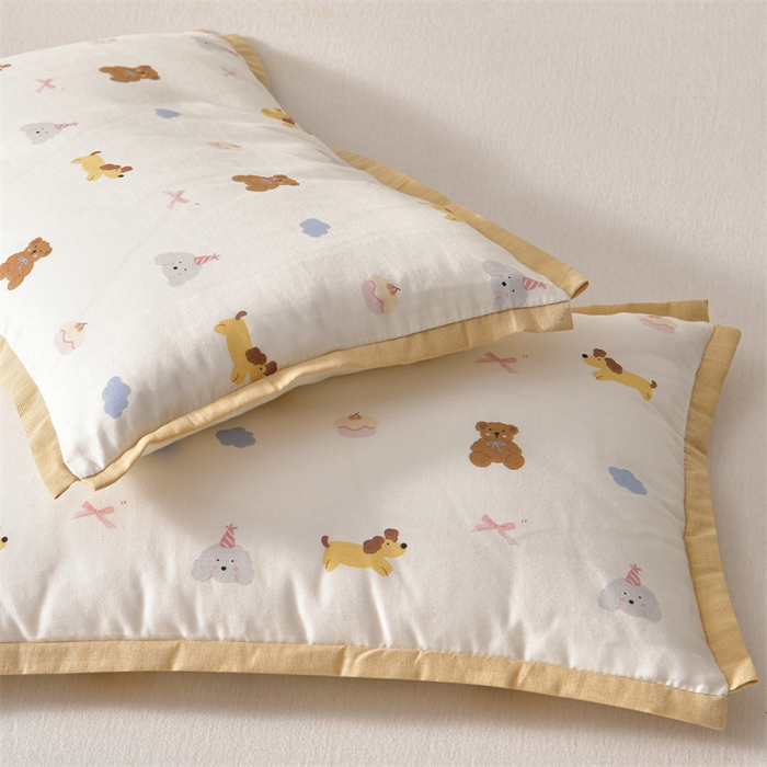 91家纺网 家纺一手货源 找家纺 （总）小桃姐家纺 2025新款全棉棉花枕 纯棉全棉卡通棉花枕 纯棉儿童枕芯30*50cm  可拆洗