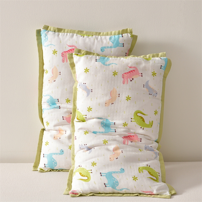 91家纺网 家纺一手货源 找家纺 小桃姐家纺 2025新款全棉棉花枕 纯棉全棉卡通棉花枕 纯棉儿童枕芯30*50cm  可拆洗 可爱恐龙