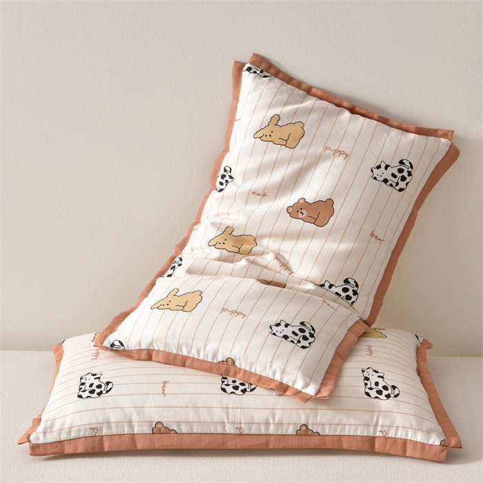 91家纺网 家纺一手货源 找家纺 （总）小桃姐家纺 2025新款全棉棉花枕 纯棉全棉卡通棉花枕 纯棉儿童枕芯30*50cm  可拆洗