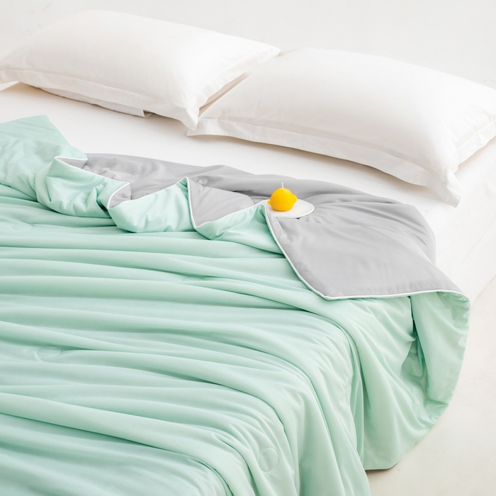 91家纺网 家纺一手货源 找家纺 （总）迪梵家纺 2026新款A类云母凉感丝冰淇淋夏被天丝凉感夏被夏凉被空调被