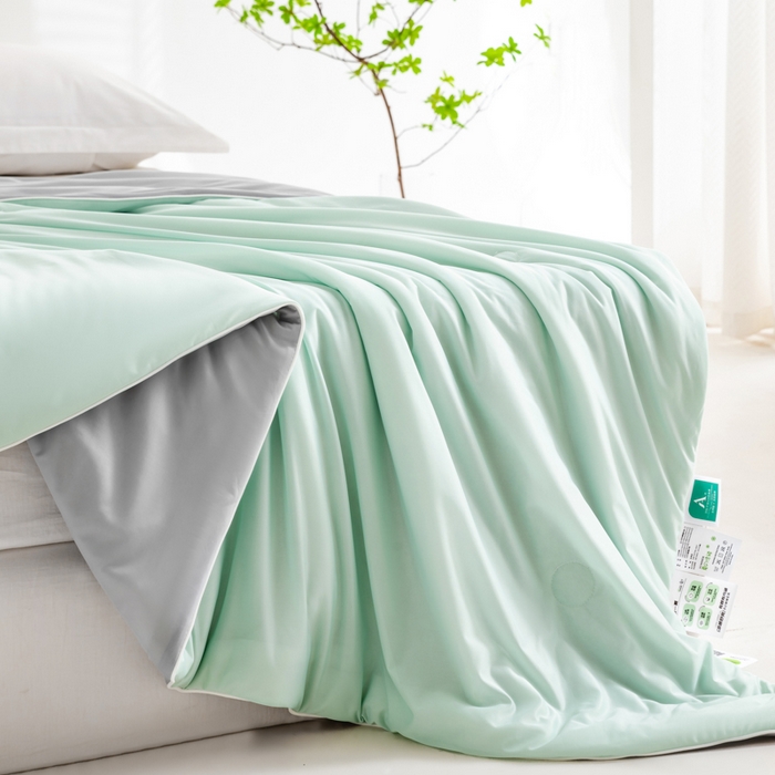 91家纺网 家纺一手货源 找家纺 （总）迪梵家纺 2026新款A类云母凉感丝冰淇淋夏被天丝凉感夏被夏凉被空调被