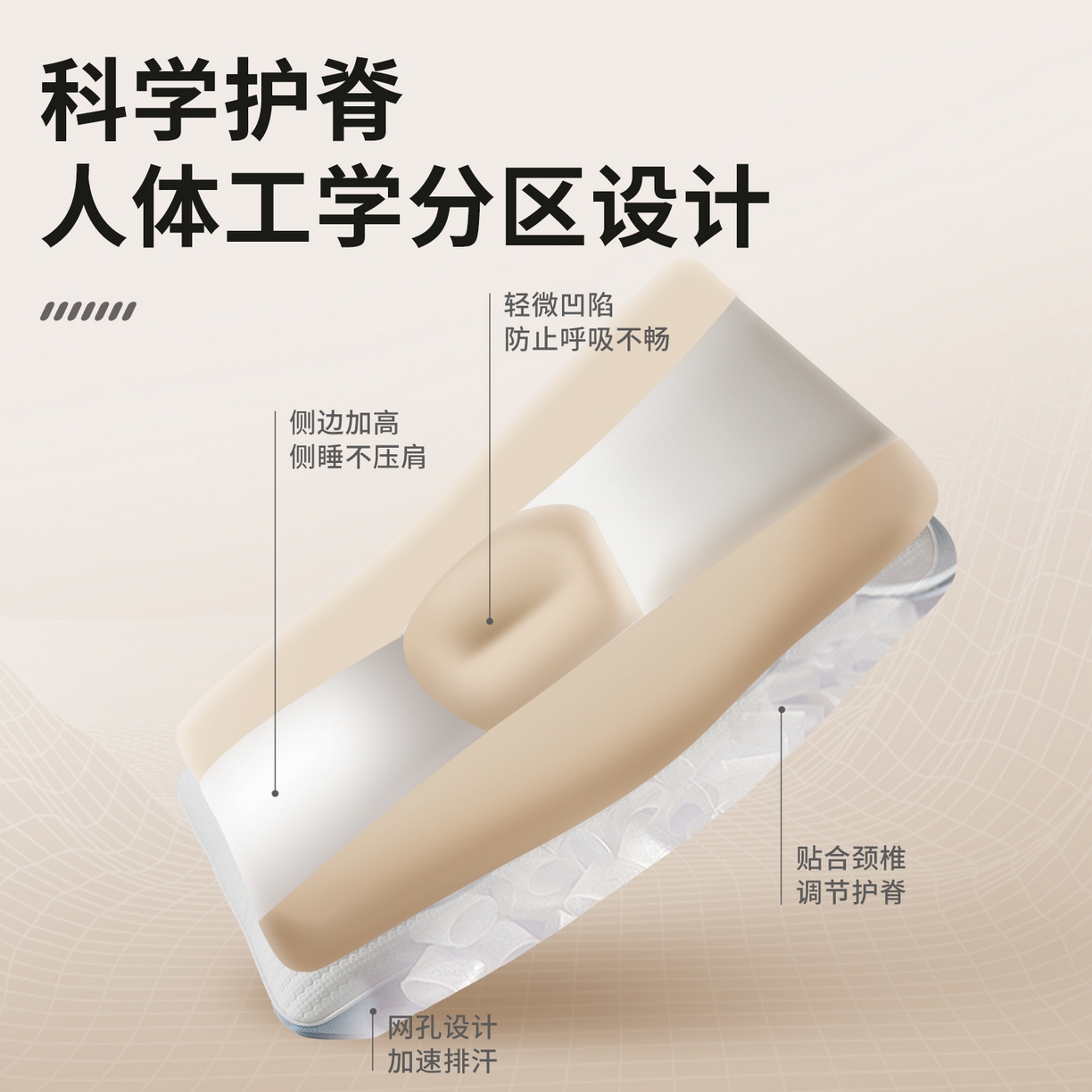 91家纺网 家纺一手货源 找家纺 （总）小桃姐家纺 2025新款软管护颈枕 30*50cm儿童学生枕芯 幼儿枕40*60cm小学生枕