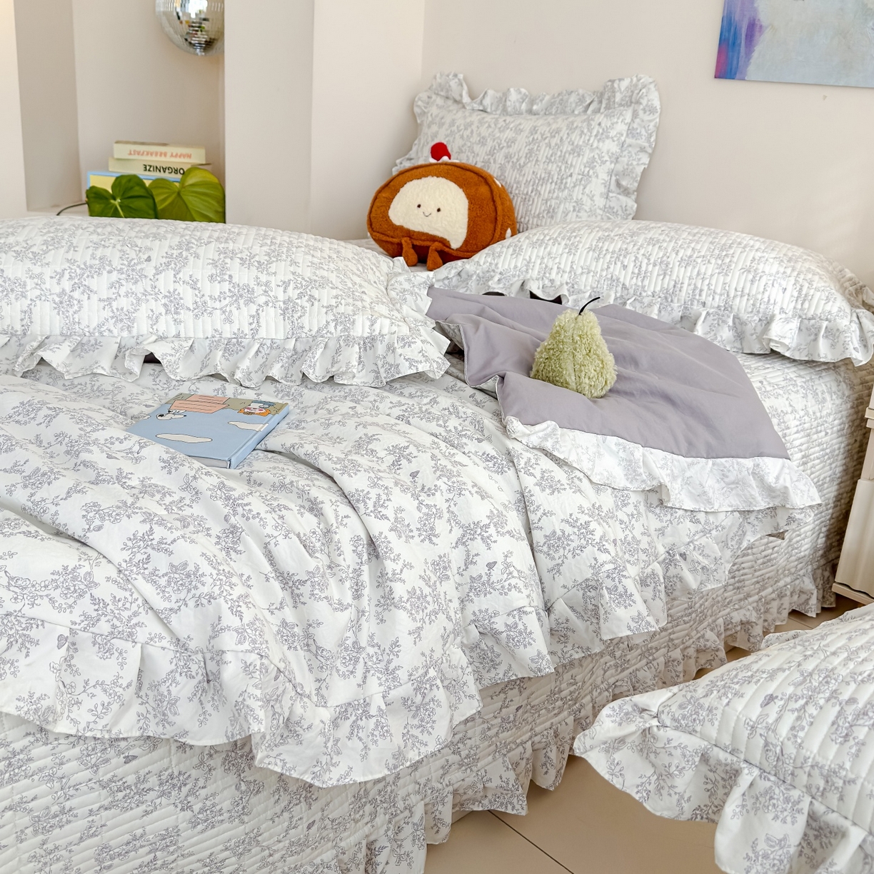 91家纺网 家纺一手货源 找家纺 归属 2026春夏新款古法仿棉床盖夏被四件套夏凉被空调被系列 靳叶清欢