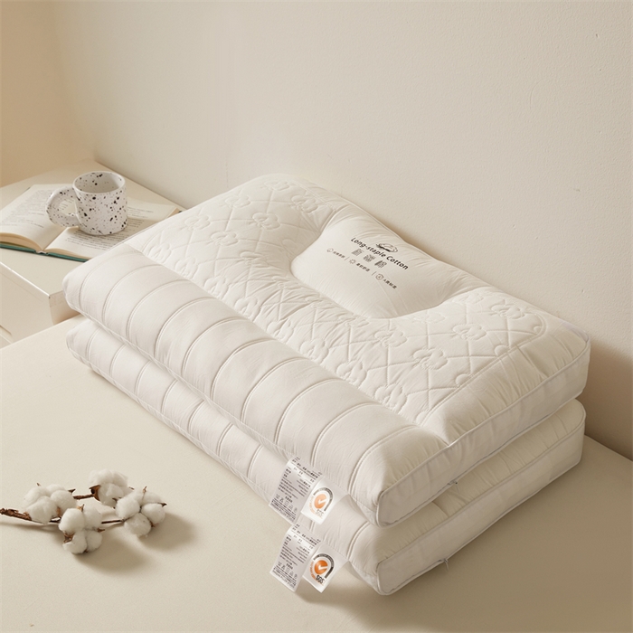 91家纺网 家纺一手货源 找家纺 （总）小桃姐家纺 2025新款新疆棉牵引枕烫画款全棉纯棉定型枕 护颈枕枕头枕芯