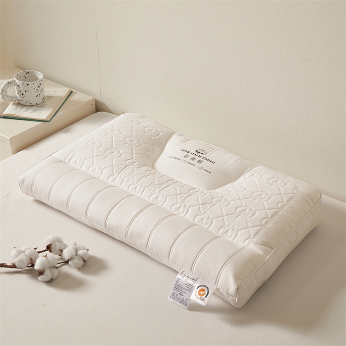 91家纺网 家纺一手货源 找家纺 （总）小桃姐家纺 2025新款新疆棉牵引枕烫画款全棉纯棉定型枕 护颈枕枕头枕芯