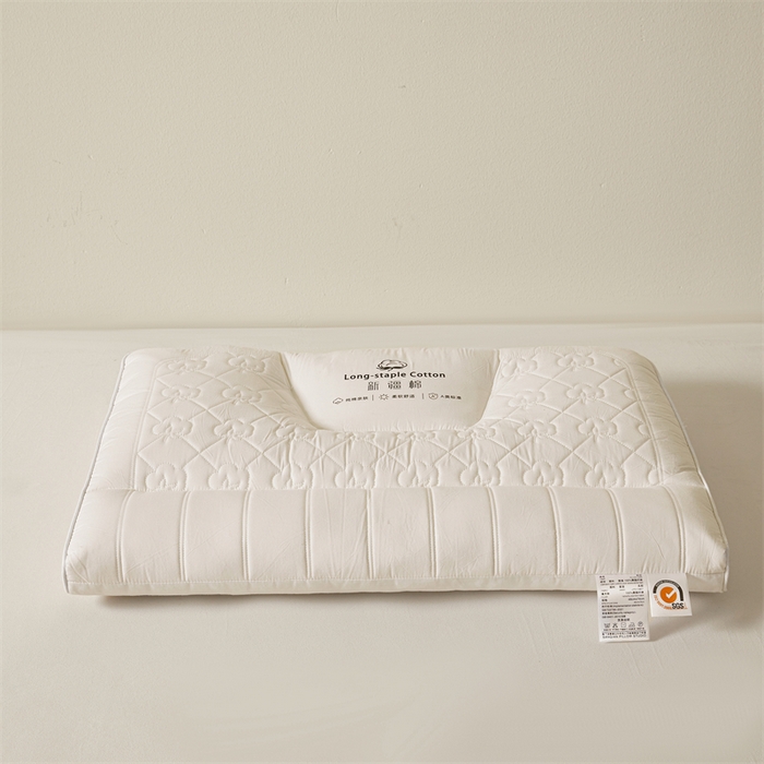 91家纺网 家纺一手货源 找家纺 小桃姐家纺 2025新款新疆棉牵引枕烫画款全棉纯棉定型枕 护颈枕枕头枕芯 新疆棉牵引枕烫画款-高枕