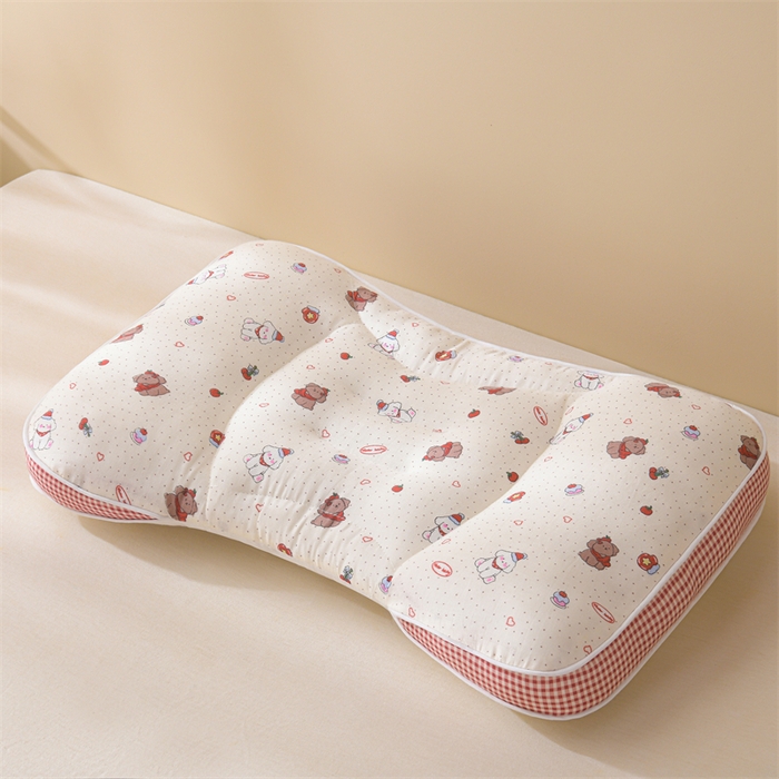 91家纺网 家纺一手货源 找家纺 小桃姐家纺 2025新款纯棉五分区定型枕 枕头枕芯 圣诞小狗