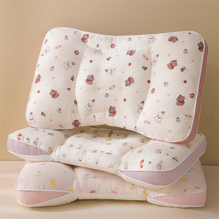 91家纺网 家纺一手货源 找家纺 小桃姐家纺 2025新款纯棉五分区定型枕 枕头枕芯 动物大集合