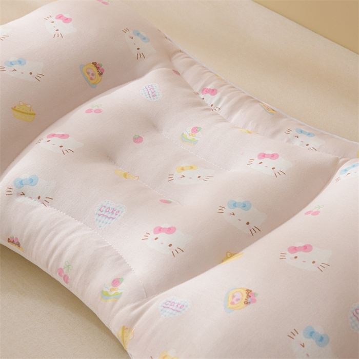 91家纺网 家纺一手货源 找家纺 小桃姐家纺 2025新款纯棉五分区定型枕 枕头枕芯 粉色猫猫