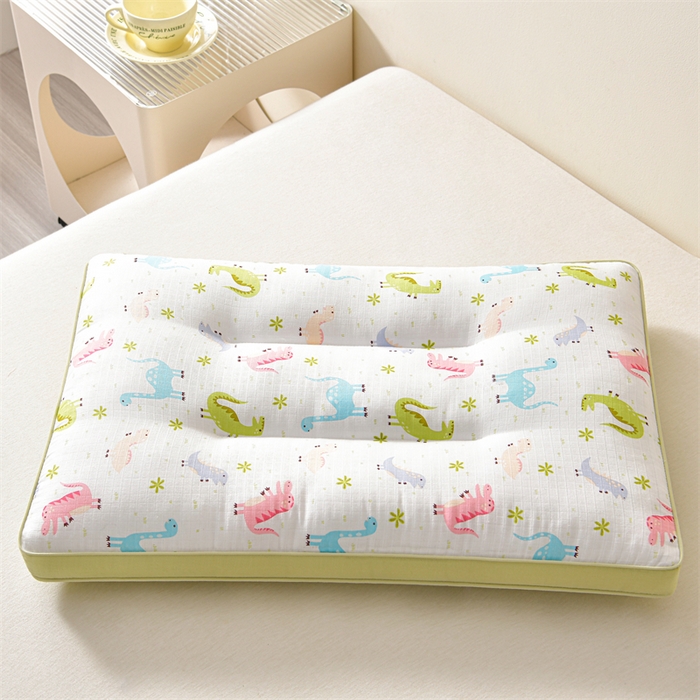 91家纺网 家纺一手货源 找家纺 小桃姐家纺 2025新款全棉儿童立体定型枕亲子枕 枕头枕芯 小恐龙