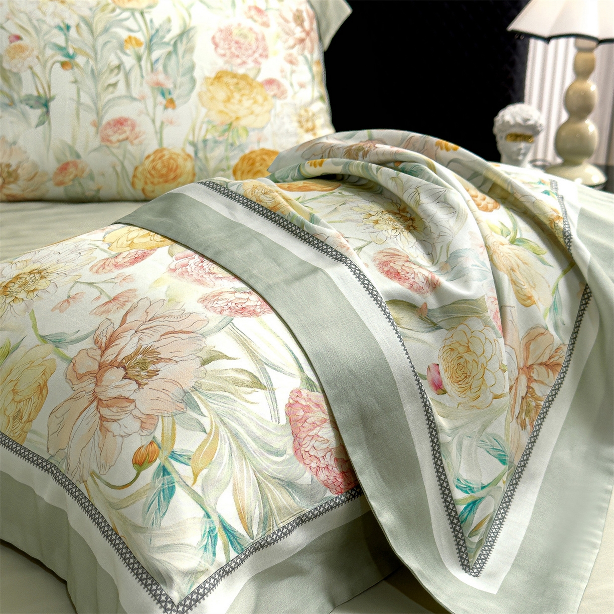 91家纺网 家纺一手货源 找家纺 （总）岚司羽 2026春夏新款天丝棉大版数码印花四件套