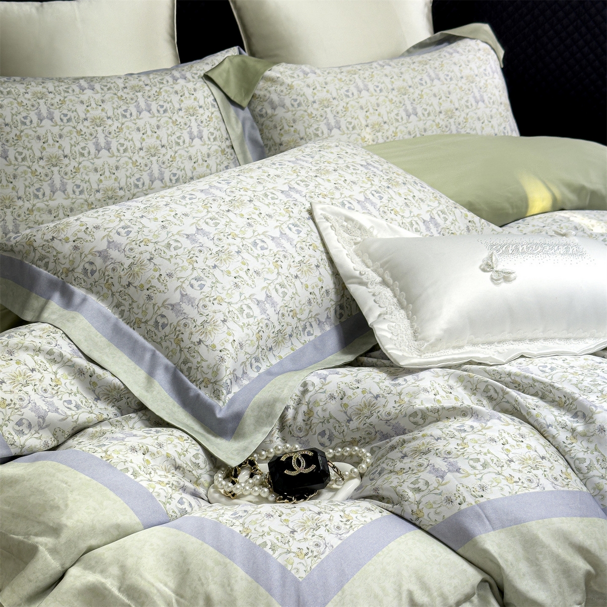 91家纺网 家纺一手货源 找家纺 岚司羽 2026春夏新款天丝棉大版数码印花四件套 西西里