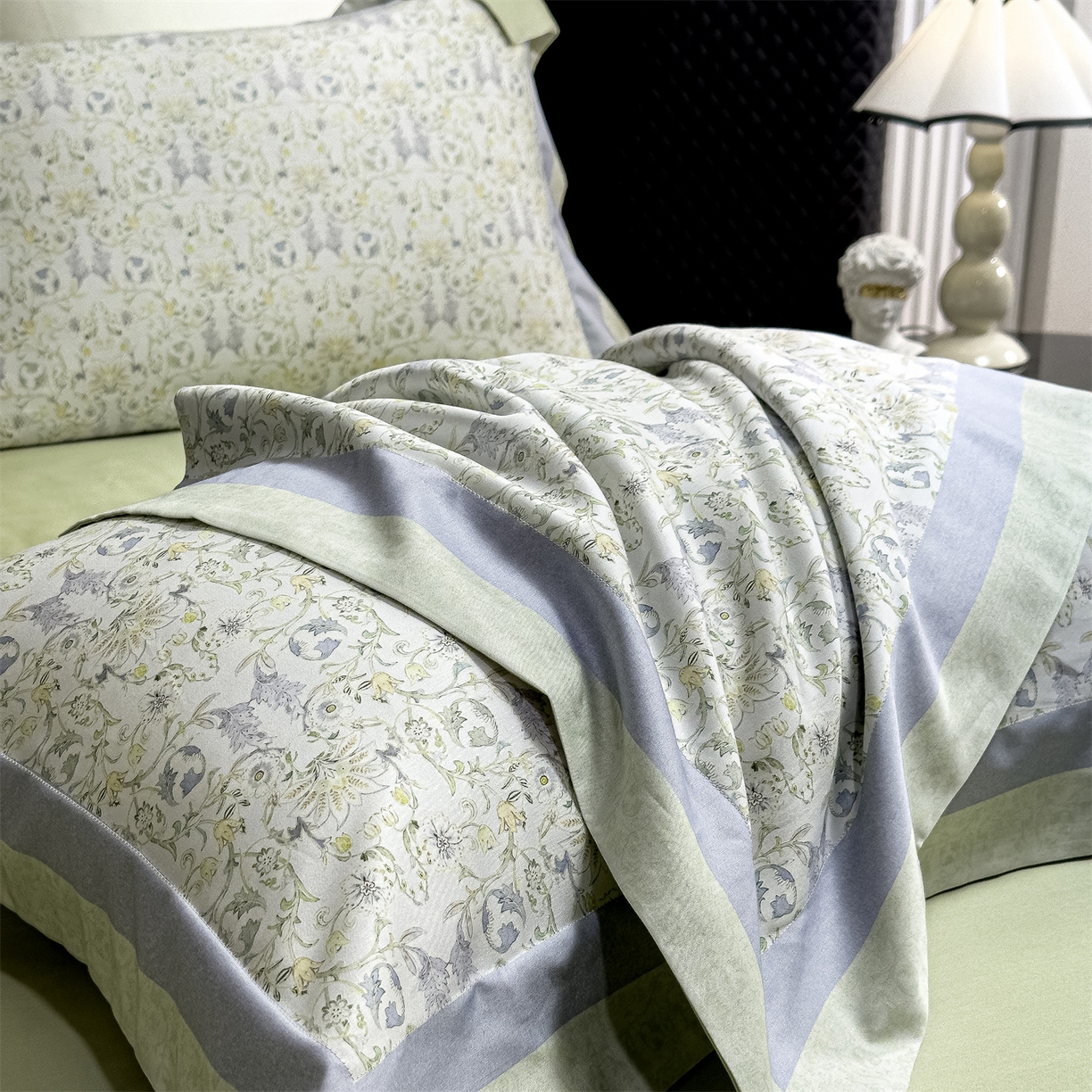 91家纺网 家纺一手货源 找家纺 岚司羽 2026春夏新款天丝棉大版数码印花四件套 西西里