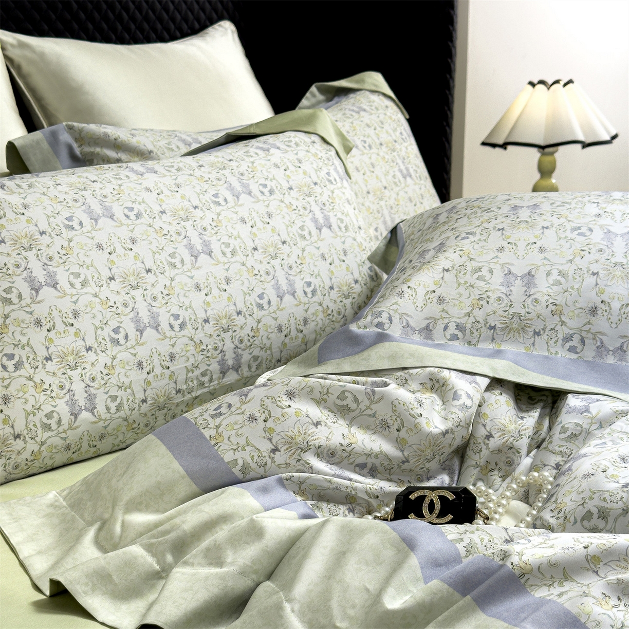 91家纺网 家纺一手货源 找家纺 岚司羽 2026春夏新款天丝棉大版数码印花四件套 西西里