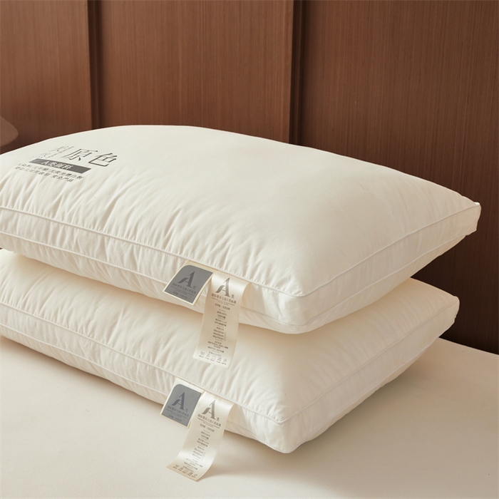 91家纺网 家纺一手货源 找家纺 小桃姐家纺 2025新款A类无荧光原色枕头枕芯单边款立体款学生枕 立体-无染原色