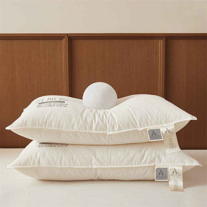 91家纺网 家纺一手货源 找家纺 小桃姐家纺 2025新款A类无荧光原色枕头枕芯单边款立体款学生枕 单边-无染原色