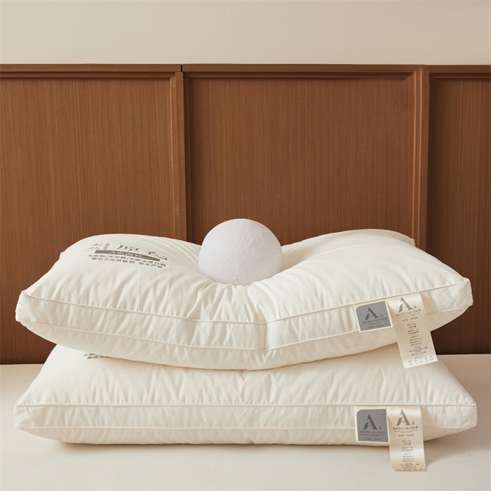 91家纺网 家纺一手货源 找家纺 小桃姐家纺 2025新款A类无荧光原色枕头枕芯单边款立体款学生枕 立体-无染原色