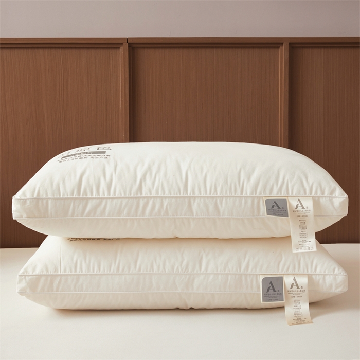 91家纺网 家纺一手货源 找家纺 小桃姐家纺 2025新款A类无荧光原色枕头枕芯单边款立体款学生枕 立体-无染原色