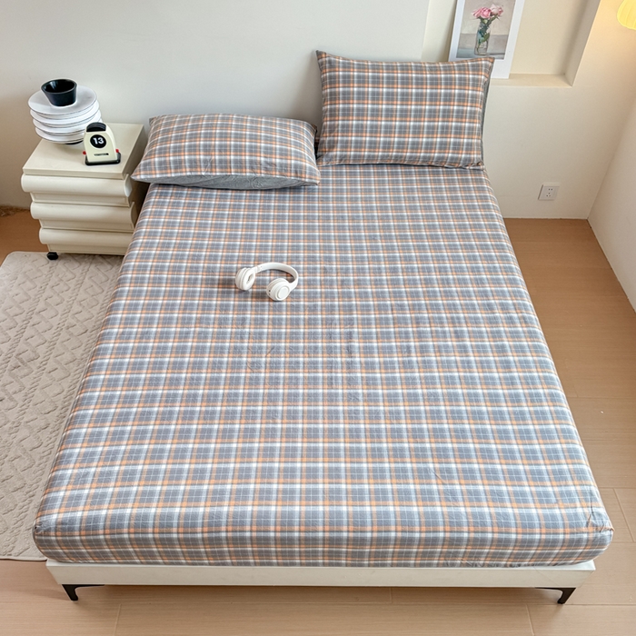 91家纺网 家纺一手货源 找家纺 佑佳家纺 2026新款全棉色织单被套全棉被套单件 洛林-灰