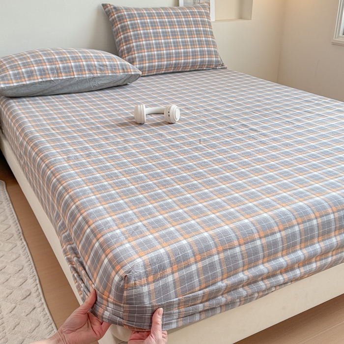 91家纺网 家纺一手货源 找家纺 佑佳家纺 2026新款全棉色织单被套全棉被套单件 洛林-灰