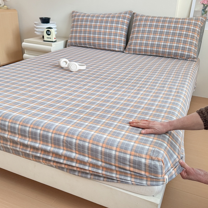 91家纺网 家纺一手货源 找家纺 佑佳家纺 2026新款全棉色织单被套全棉被套单件 洛林-灰