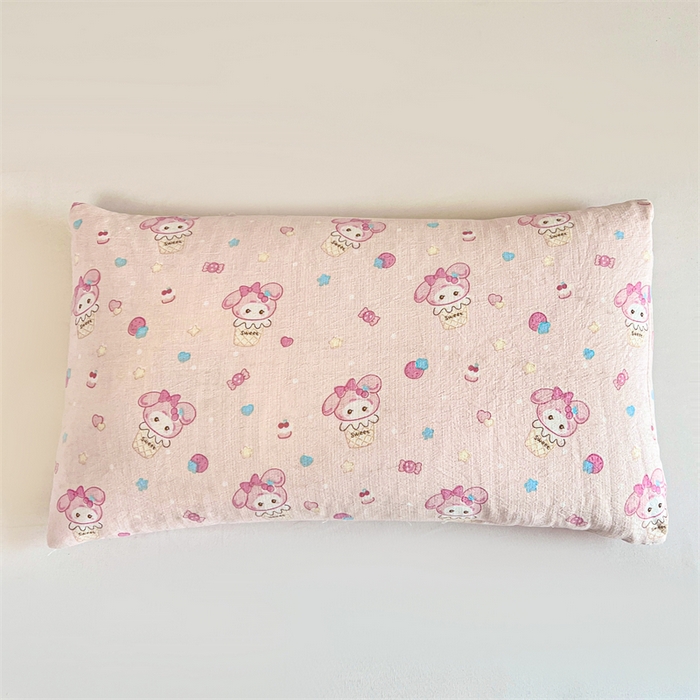 小桃姐家纺 2025新款卡通荞麦单边荞麦枕儿童学生可拆洗枕头枕芯 草莓甜筒