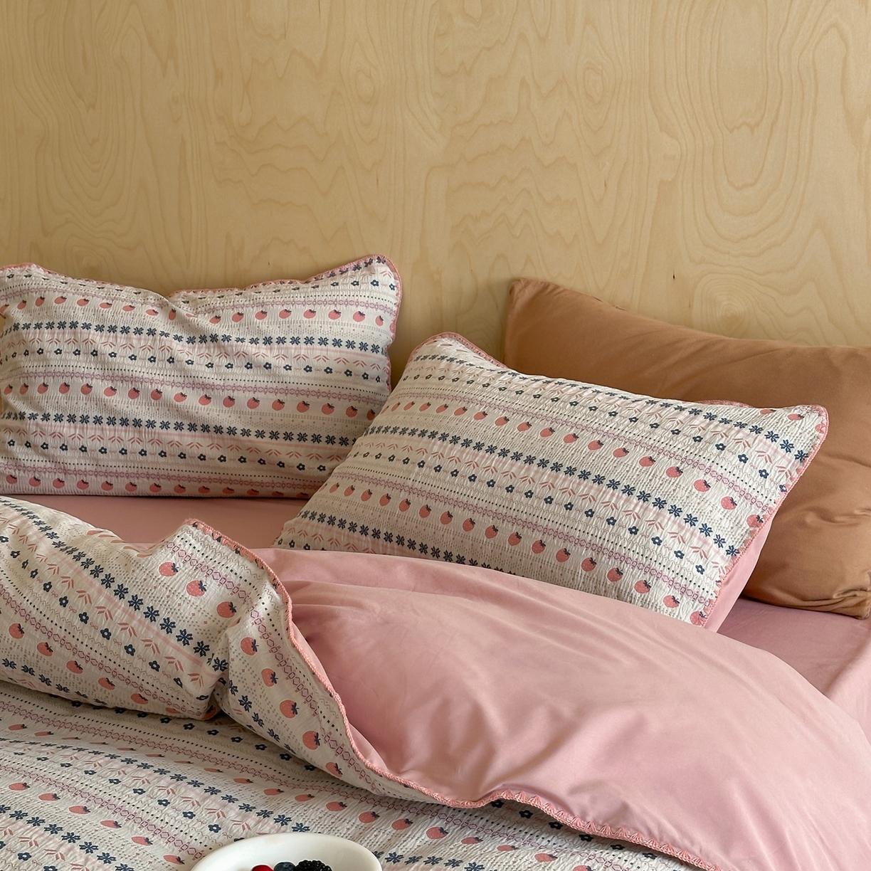 91家纺网 家纺一手货源 找家纺 （总）觅糖家纺 2026觅糖新品色织提花三角针费尔岛5色