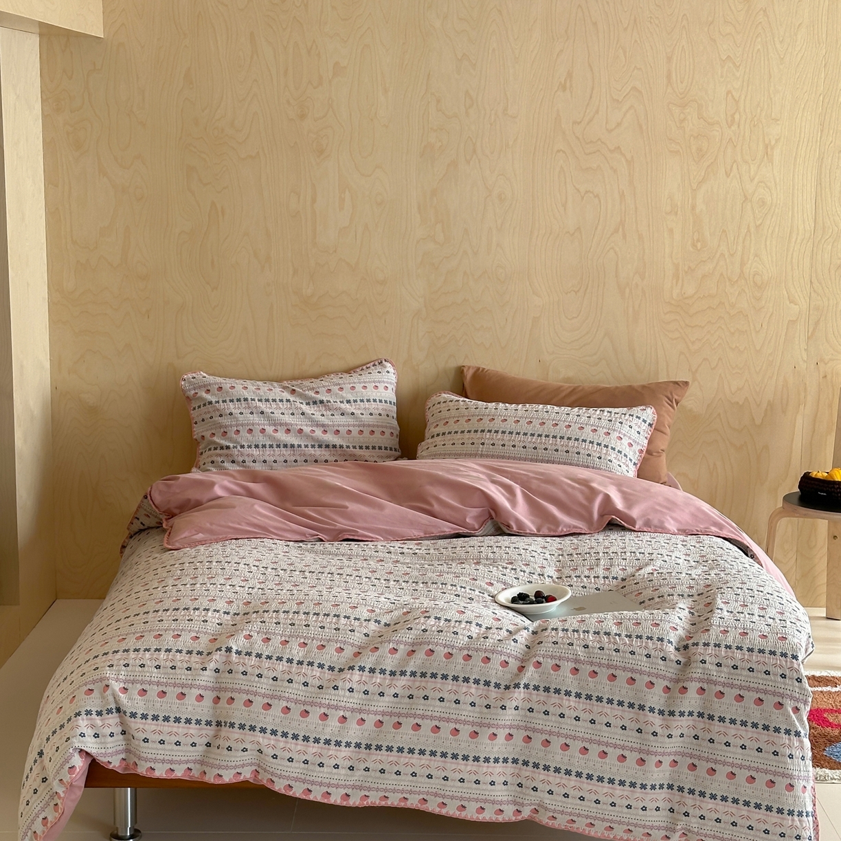 91家纺网 家纺一手货源 找家纺 （总）觅糖家纺 2026觅糖新品色织提花三角针费尔岛5色