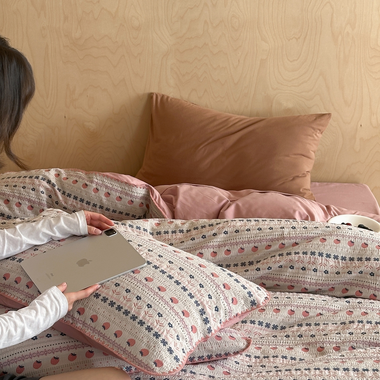 91家纺网 家纺一手货源 找家纺 （总）觅糖家纺 2026觅糖新品色织提花三角针费尔岛5色