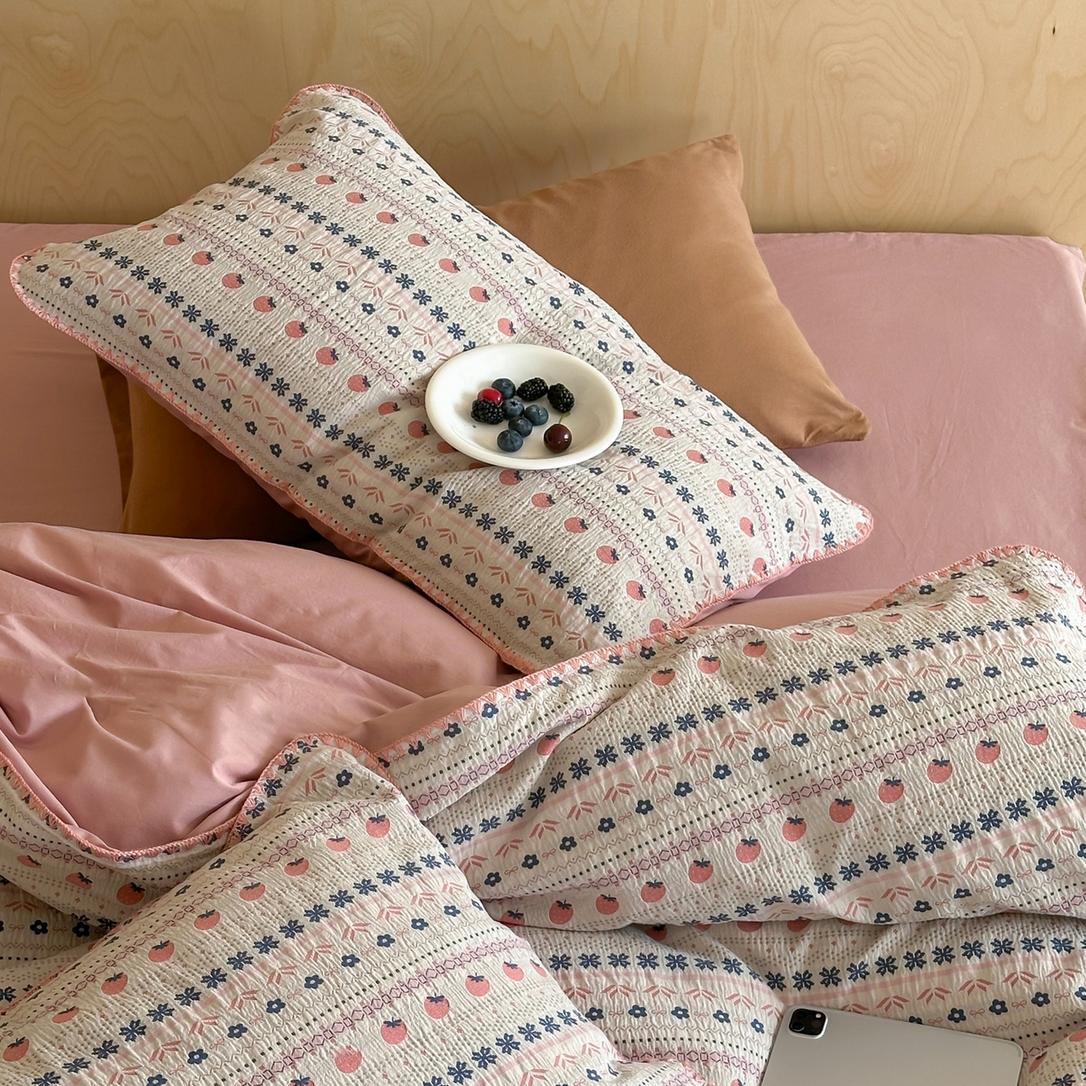 91家纺网 家纺一手货源 找家纺 （总）觅糖家纺 2026觅糖新品色织提花三角针费尔岛5色