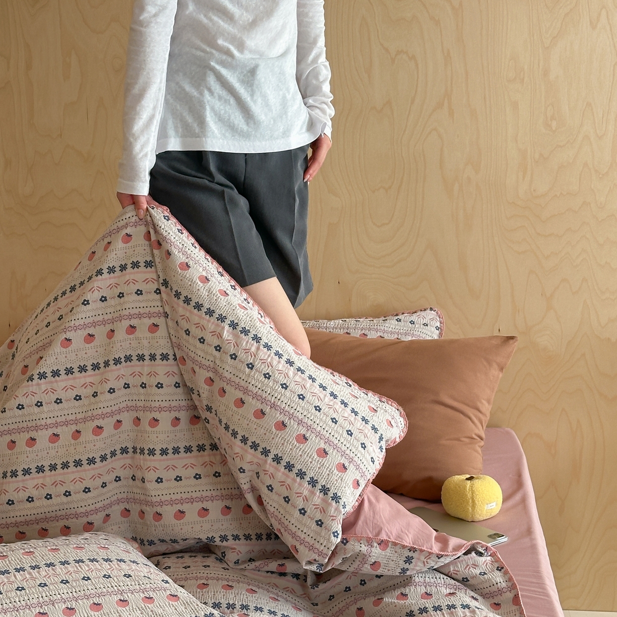 91家纺网 家纺一手货源 找家纺 （总）觅糖家纺 2026觅糖新品色织提花三角针费尔岛5色