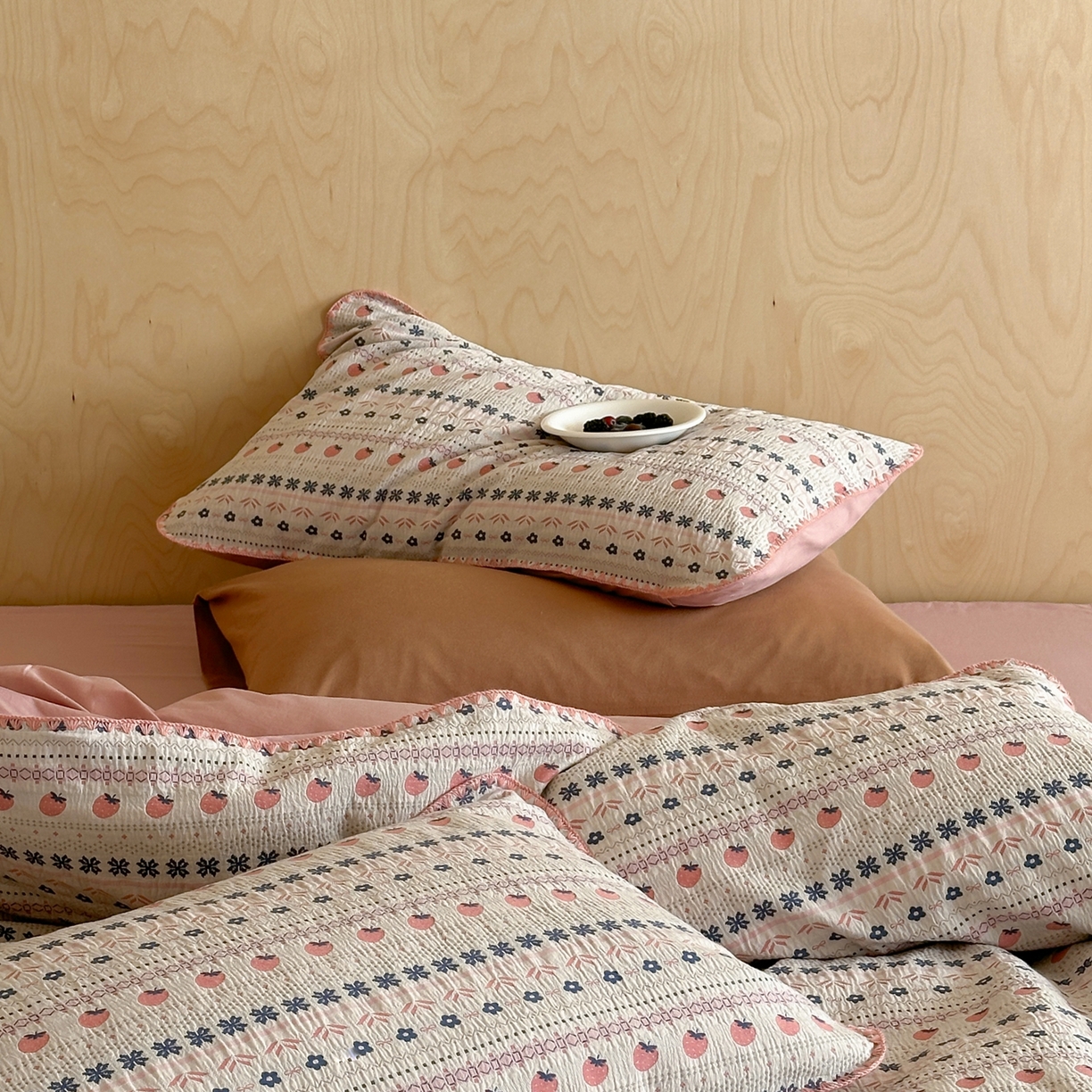 91家纺网 家纺一手货源 找家纺 （总）觅糖家纺 2026觅糖新品色织提花三角针费尔岛5色