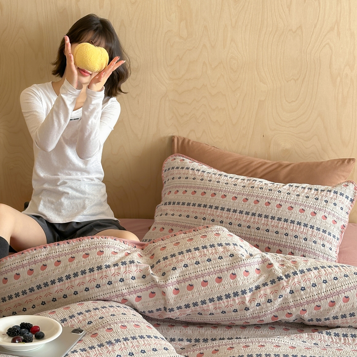 91家纺网 家纺一手货源 找家纺 （总）觅糖家纺 2026觅糖新品色织提花三角针费尔岛5色