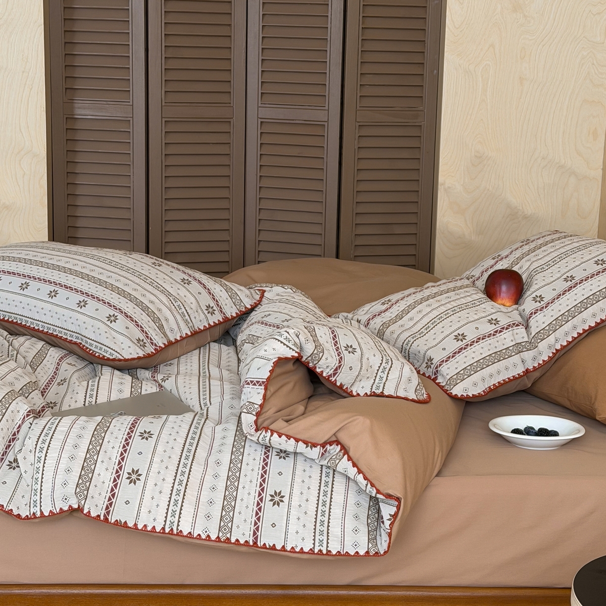 91家纺网 家纺一手货源 找家纺 （总）觅糖家纺 2026觅糖新品色织提花三角针费尔岛5色