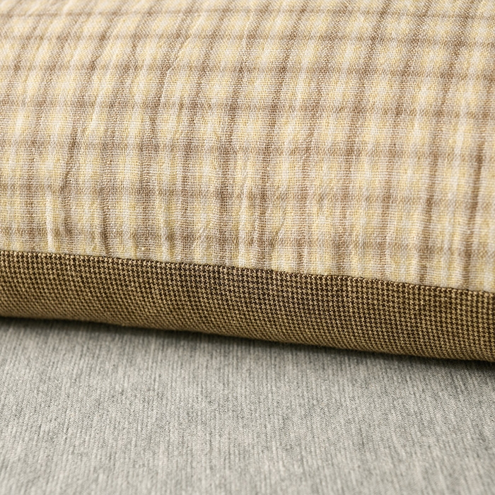 91家纺网 家纺一手货源 找家纺 小桃姐家纺 2025新款花边全棉纯棉双层纱荞麦枕枕芯枕头 黄小格