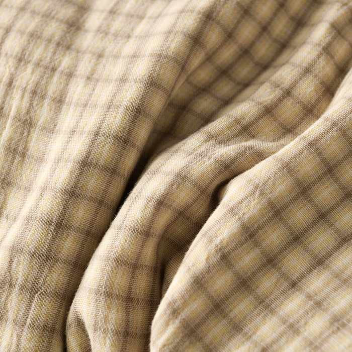 91家纺网 家纺一手货源 找家纺 小桃姐家纺 2025新款花边全棉纯棉双层纱荞麦枕枕芯枕头 黄小格