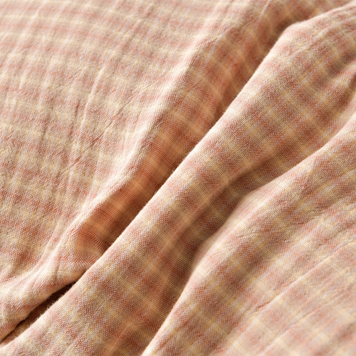 91家纺网 家纺一手货源 找家纺 小桃姐家纺 2025新款花边全棉纯棉双层纱荞麦枕枕芯枕头 粉小格