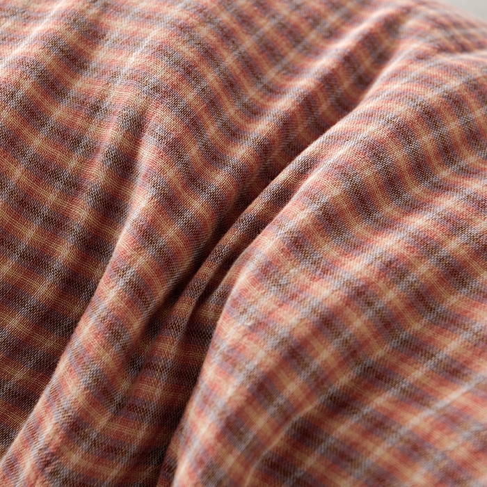 91家纺网 家纺一手货源 找家纺 小桃姐家纺 2025新款花边全棉纯棉双层纱荞麦枕枕芯枕头 红小格