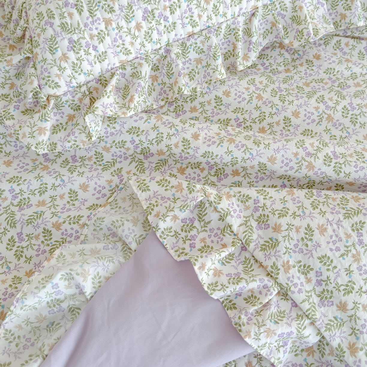 91家纺网 家纺一手货源 找家纺 归属 2026春夏新款古法仿棉床盖夏被四件套夏凉被空调被系列 青萝漫影