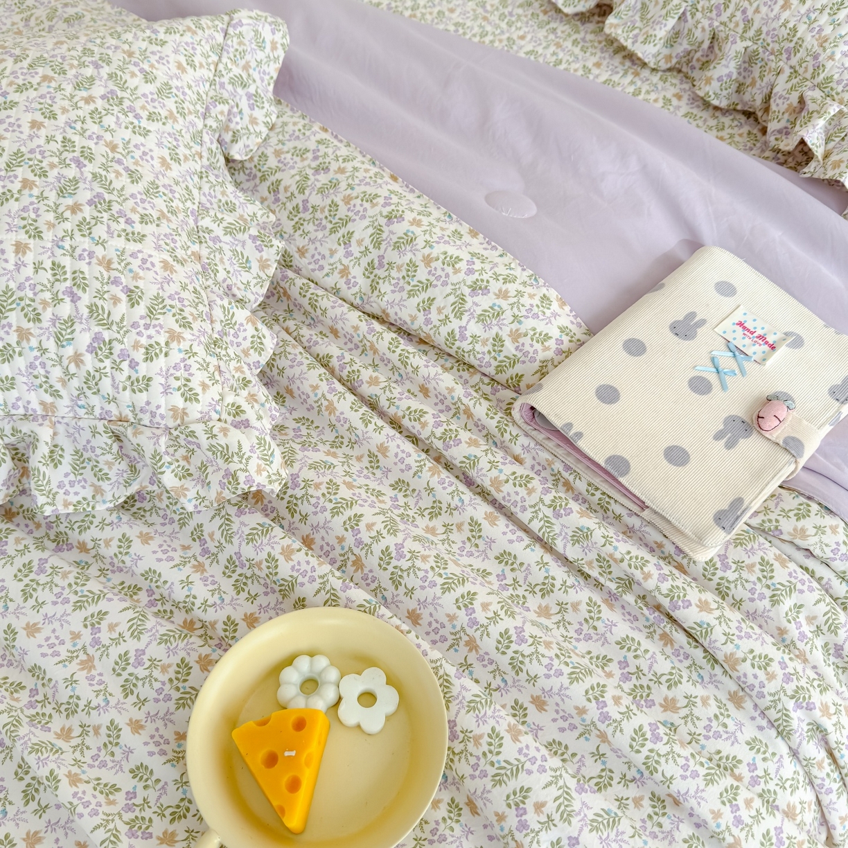 91家纺网 家纺一手货源 找家纺 归属 2026春夏新款古法仿棉床盖夏被四件套夏凉被空调被系列 青萝漫影