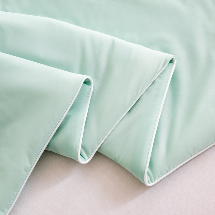 91家纺网 家纺一手货源 找家纺 迪梵家纺 2026新款A类云母凉感丝冰淇淋夏被天丝凉感夏被夏凉被空调被 优雅绿