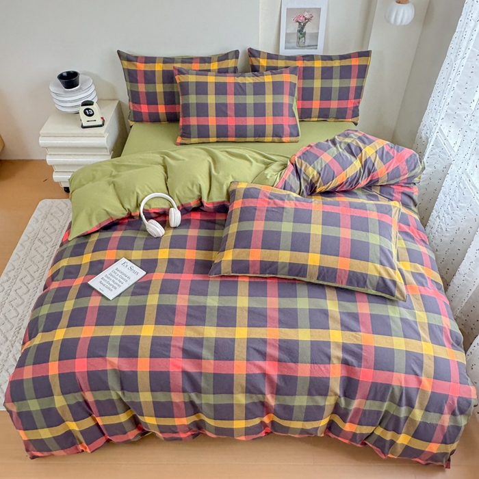 91家纺网 家纺一手货源 找家纺 佑佳家纺 2026新款全棉色织单被套全棉被套单件 牛油果-绿