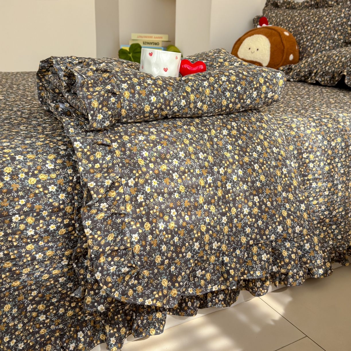 91家纺网 家纺一手货源 找家纺 归属 2026春夏新款古法仿棉床盖夏被四件套夏凉被空调被系列 山野繁花