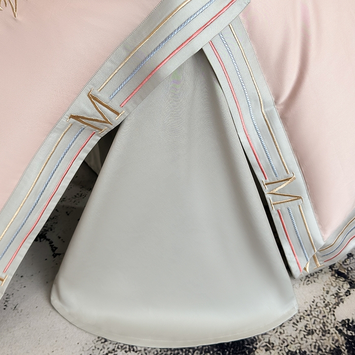 91家纺网 家纺一手货源 找家纺 家居1号家纺 2026春夏新款50双股100支A类长绒棉纯棉巴特系列四件套 巴特-温柔粉