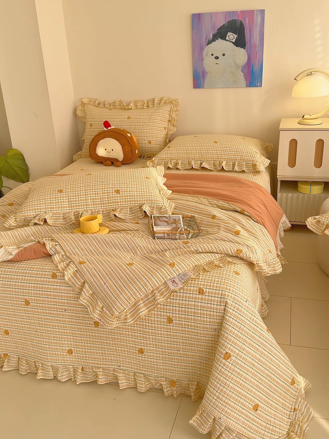 91家纺网 家纺一手货源 找家纺 归属 2026春夏新款古法仿棉床盖夏被四件套夏凉被空调被系列 条纹南瓜