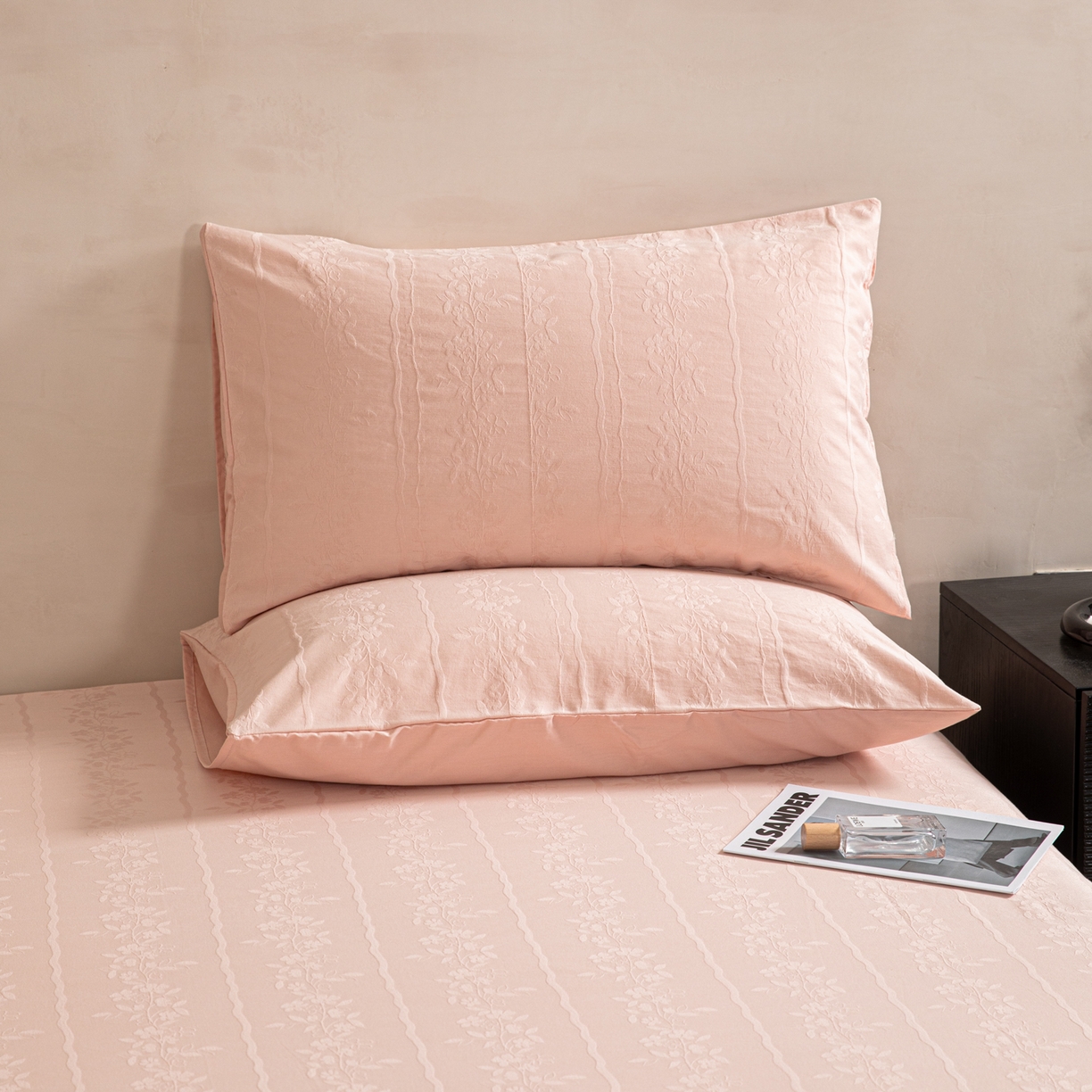 91家纺网 家纺一手货源 找家纺 （总）眠博士 2026新款60水洗立体提花单枕套 枕套单件