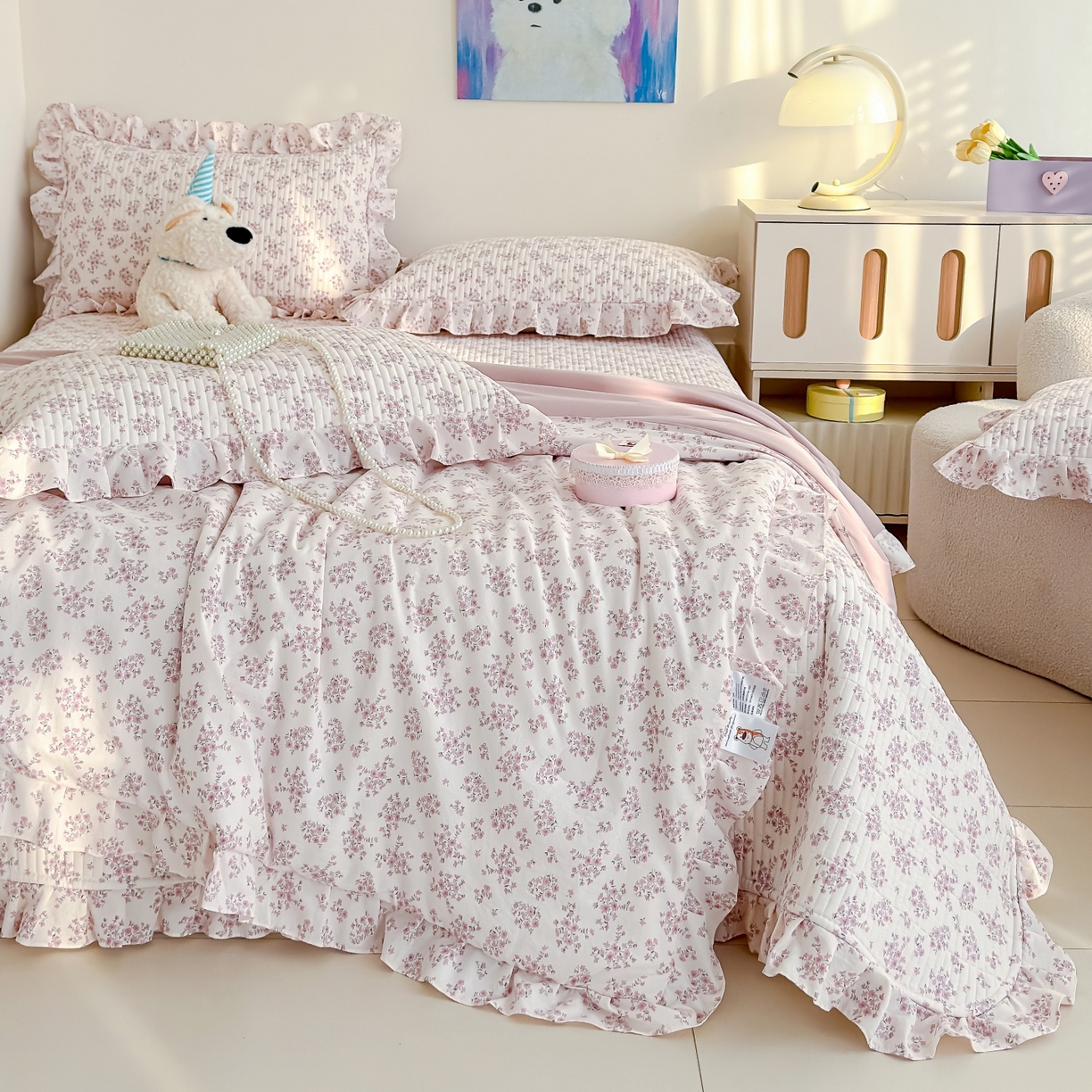 归属 2026春夏新款古法仿棉床盖夏被四件套夏凉被空调被系列 星漫花海