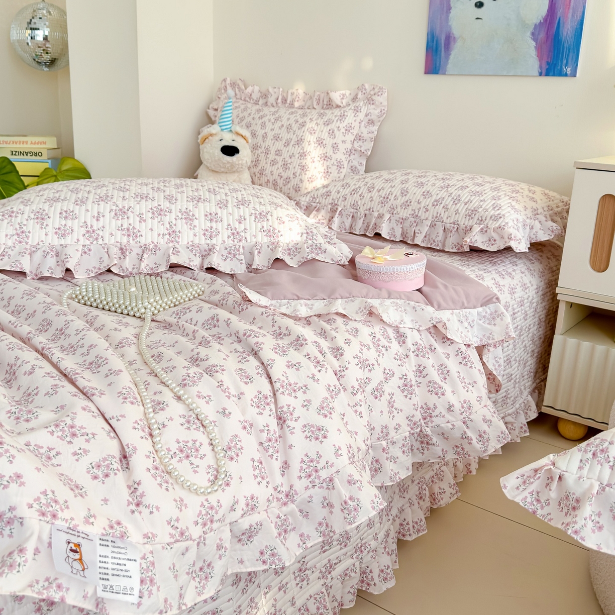 91家纺网 家纺一手货源 找家纺 归属 2026春夏新款古法仿棉床盖夏被四件套夏凉被空调被系列 星漫花海
